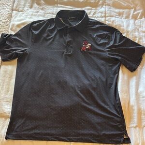 Cutter & Buck Arkansas Razorbacks Polo L Black & White Dot Vintage Sweater Hog